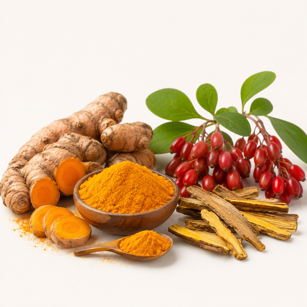 Curcumin and berberine ingredients associated with the SodaLean formula