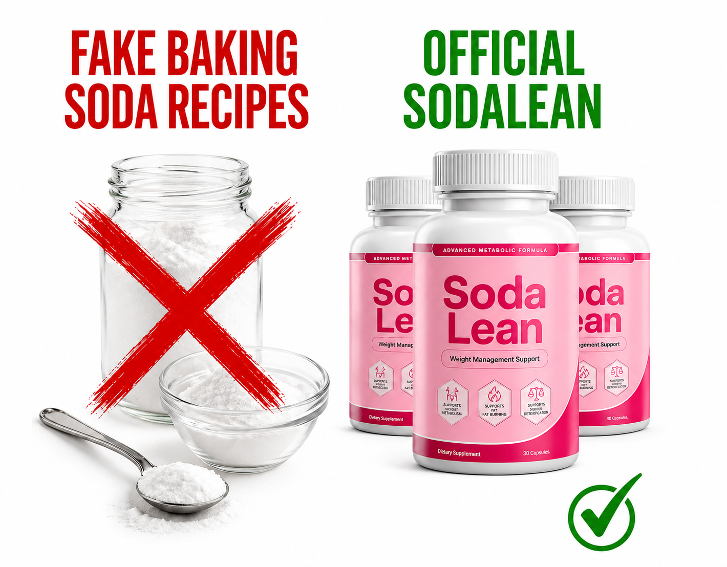 SodaLean official website compared with Amazon Walmart and eBay listings