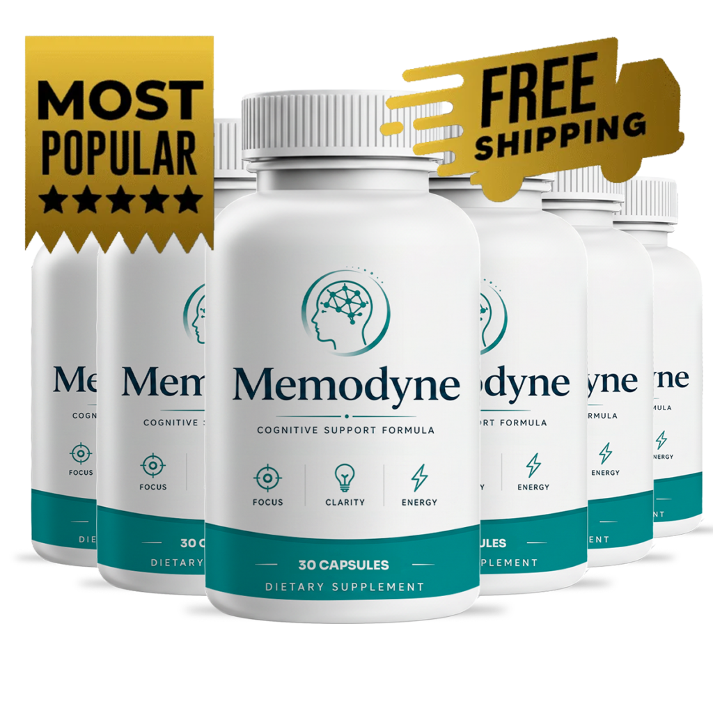 Memodyne six bottle package with free US shipping and 180-day supply